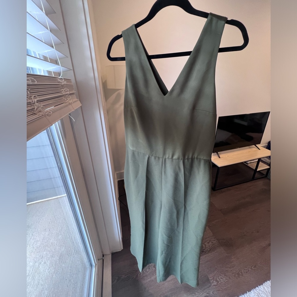 Green V-neck Jumpsuit